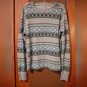 Tribal Print Waffle Shirt